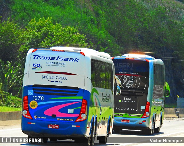 Trans Isaak Turismo 1278 na cidade de Rio de Janeiro, Rio de Janeiro, Brasil, por Victor Henrique. Número da foto: #6299405.