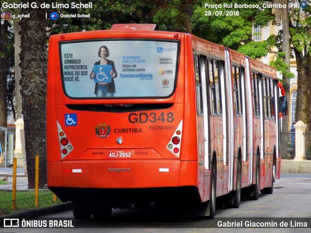 Viação Cidade Sorriso GD348 na cidade de Curitiba, Paraná, Brasil, por Gabriel Giacomin de Lima. ID da foto: 6300490.