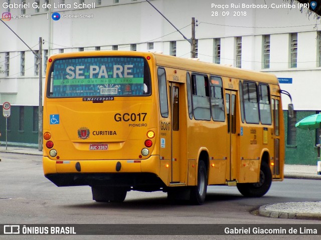 Viação Cidade Sorriso >> Viação Sorriso de Curitiba GC017 na cidade de Curitiba, Paraná, Brasil, por Gabriel Giacomin de Lima. Número da foto: #6300498.