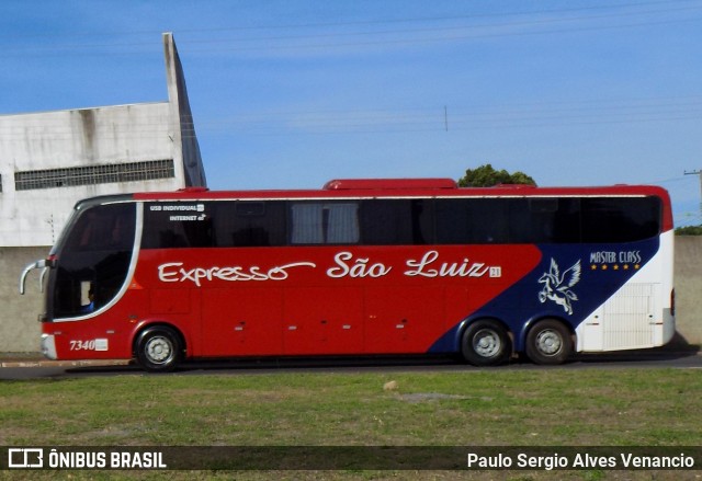 Expresso São Luiz 7340 na cidade de Cuiabá, Mato Grosso, Brasil, por Paulo Sergio Alves Venancio. Número da foto: #6299703.