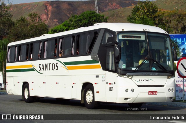 Viação Santos 1801 na cidade de Aparecida, São Paulo, Brasil, por Leonardo Fidelli. ID da foto: 6302431.