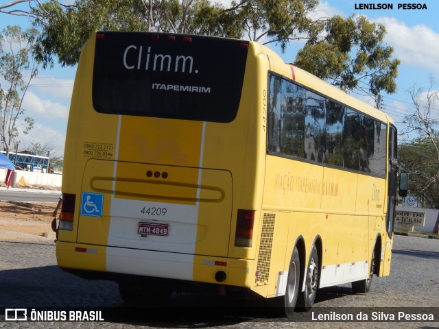 Viação Itapemirim 44209 na cidade de Caruaru, Pernambuco, Brasil, por Lenilson da Silva Pessoa. ID da foto: 6301436.