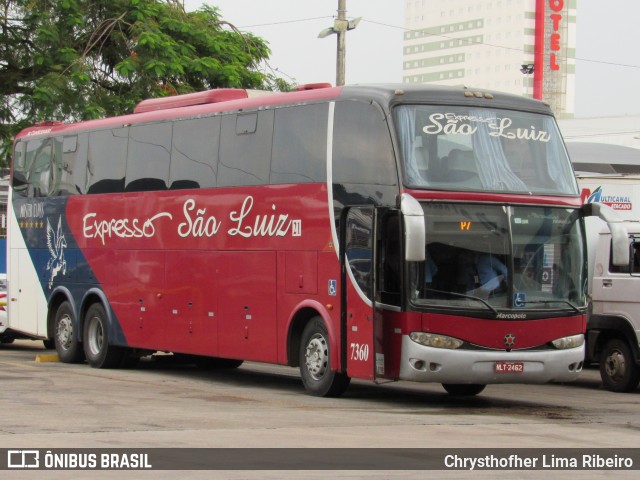 Expresso São Luiz 7360 na cidade de Goiânia, Goiás, Brasil, por Chrysthofher Lima Ribeiro. ID da foto: 6302951.