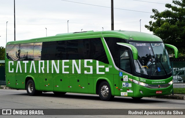 Auto Viação Catarinense 3326 na cidade de São Paulo, São Paulo, Brasil, por Rudnei Aparecido da Silva. ID da foto: 6303084.