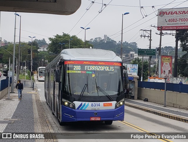 Metra - Sistema Metropolitano de Transporte 8314 na cidade de Diadema, São Paulo, Brasil, por Felipe Pereira Evangelista. ID da foto: 6301283.