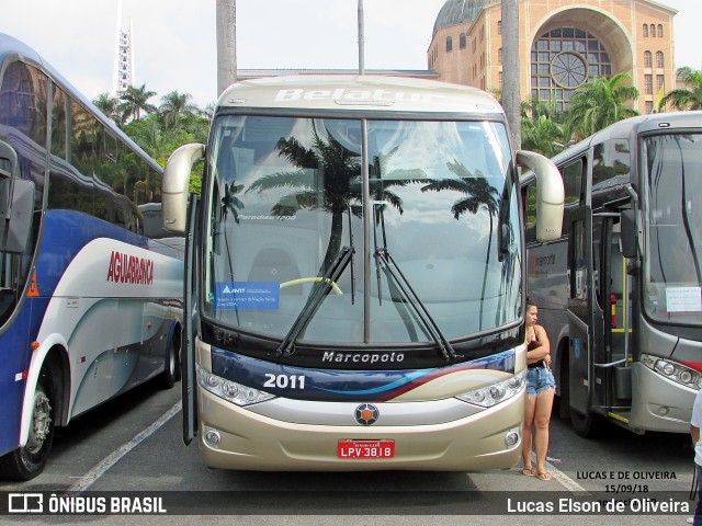 Bela Tur Fretamento e Turismo 2011 na cidade de Aparecida, São Paulo, Brasil, por Lucas Elson de Oliveira. ID da foto: 6301519.