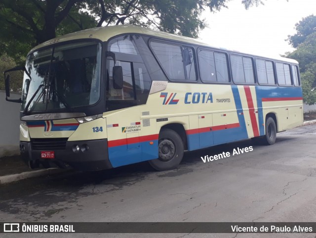 Viação Cota - Cota Transportes 134 na cidade de Matozinhos, Minas Gerais, Brasil, por Vicente de Paulo Alves. ID da foto: 6305176.