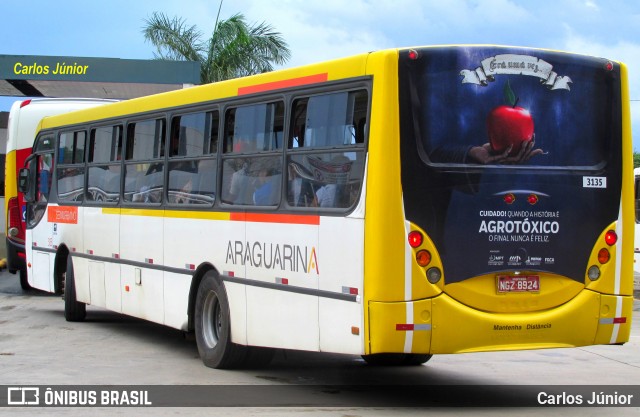 Viação Araguarina 3135 na cidade de Goiânia, Goiás, Brasil, por Carlos Júnior. Número da foto: #6304848.