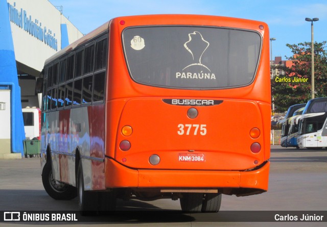 Viação Paraúna 3775 na cidade de Goiânia, Goiás, Brasil, por Carlos Júnior. ID da foto: 6306238.