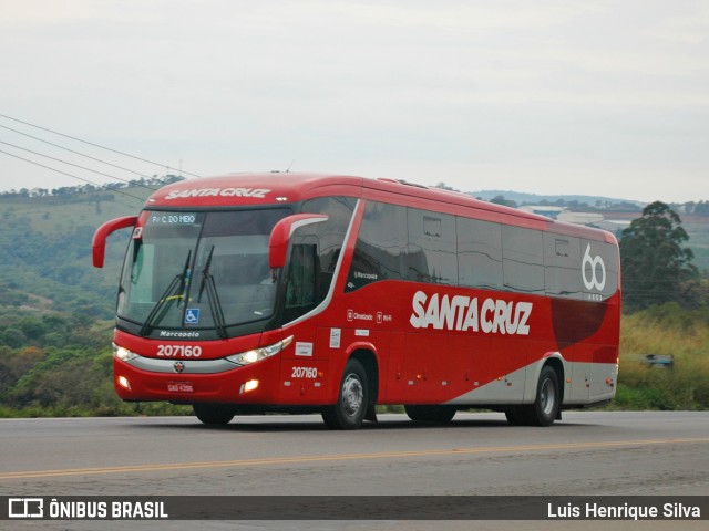 Viação Santa Cruz 207160 na cidade de Varginha, Minas Gerais, Brasil, por Luis Henrique Silva. Número da foto: #6306590.