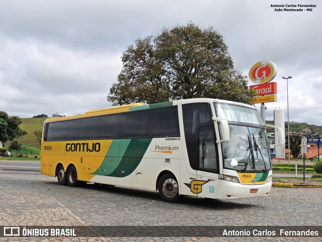 Empresa Gontijo de Transportes 11560 na cidade de João Monlevade, Minas Gerais, Brasil, por Antonio Carlos Fernandes. ID da foto: 6307622.