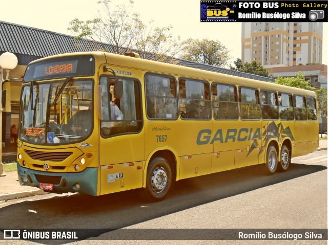 Viação Garcia 7657 na cidade de Rolândia, Paraná, Brasil, por Romílio Busólogo Silva . ID da foto: 6310811.