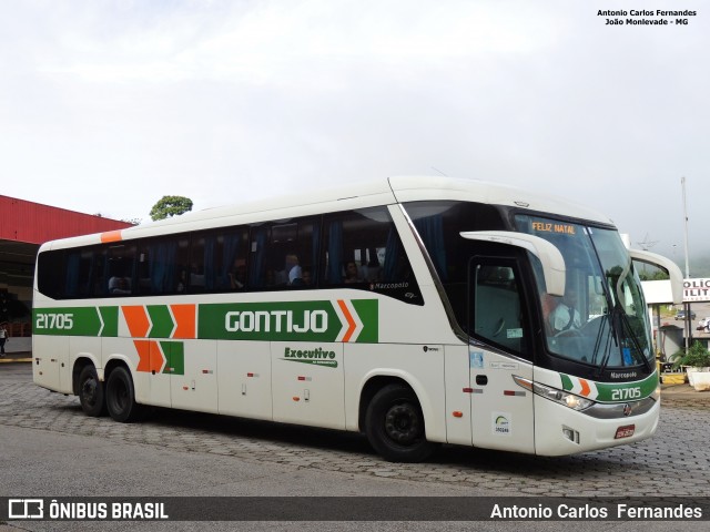 Empresa Gontijo de Transportes 21705 na cidade de João Monlevade, Minas Gerais, Brasil, por Antonio Carlos Fernandes. ID da foto: 6309543.