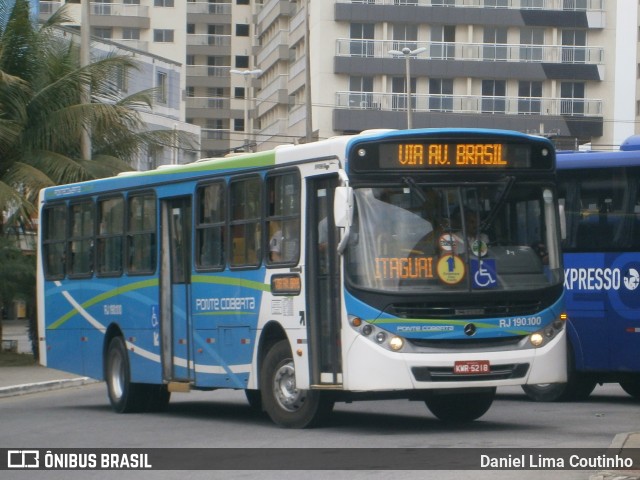 Viação Ponte Coberta RJ 190.100 na cidade de Itaguaí, Rio de Janeiro, Brasil, por Daniel Lima Coutinho. ID da foto: 6310204.