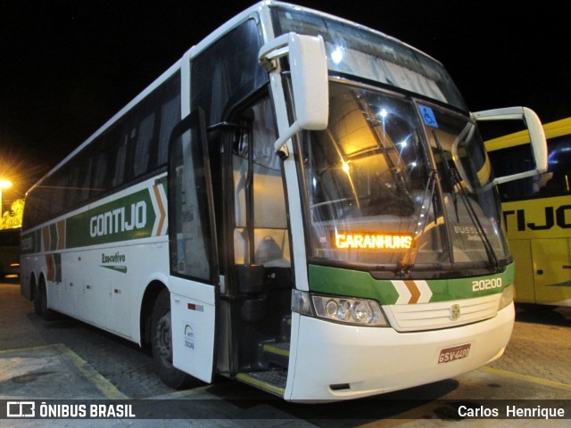 Empresa Gontijo de Transportes 20200 na cidade de Paraíba do Sul, Rio de Janeiro, Brasil, por Carlos  Henrique. ID da foto: 6309515.