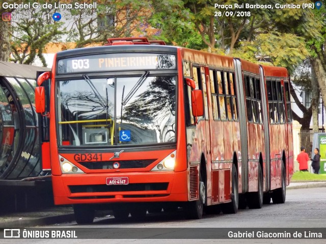 Viação Cidade Sorriso GD341 na cidade de Curitiba, Paraná, Brasil, por Gabriel Giacomin de Lima. ID da foto: 6310153.