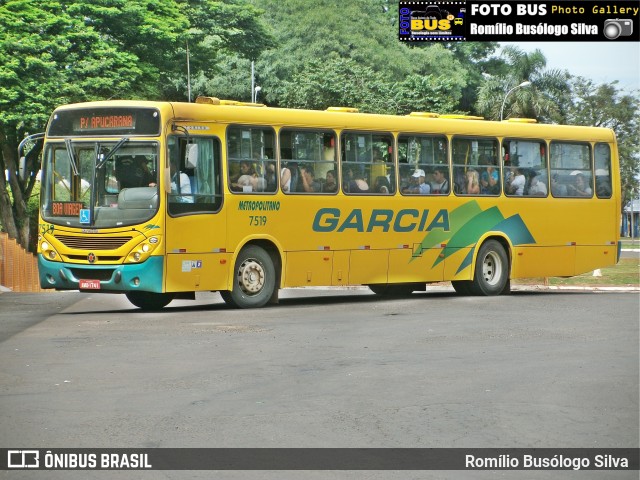 Viação Garcia 7519 na cidade de Rolândia, Paraná, Brasil, por Romílio Busólogo Silva . Número da foto: #6310542.