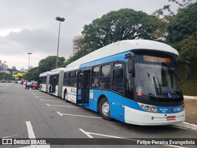 Viação Cidade Dutra 6 1580 na cidade de São Paulo, São Paulo, Brasil, por Felipe Pereira Evangelista. ID da foto: 6309868.