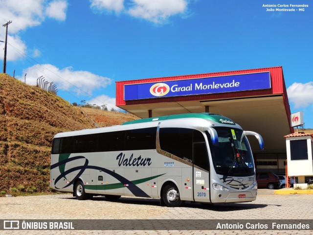 Valetur Transportes Locação e Turismo 2070 na cidade de João Monlevade, Minas Gerais, Brasil, por Antonio Carlos Fernandes. Número da foto: #6311779.