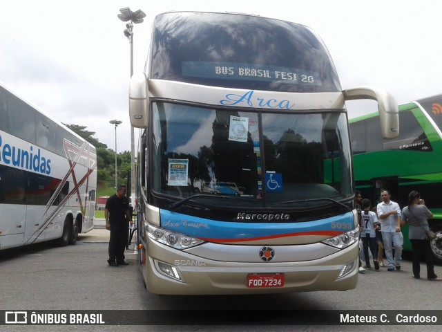 Arca Turismo 5093 na cidade de São Paulo, São Paulo, Brasil, por Mateus C.  Cardoso. Número da foto: #6313351.