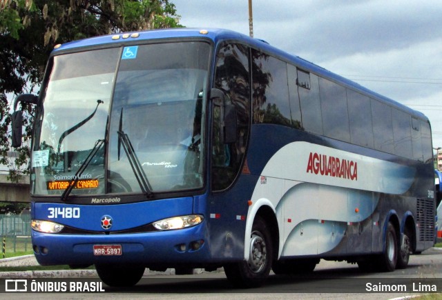 Viação Águia Branca 31480 na cidade de Vitória, Espírito Santo, Brasil, por Saimom  Lima. Número da foto: #6314882.
