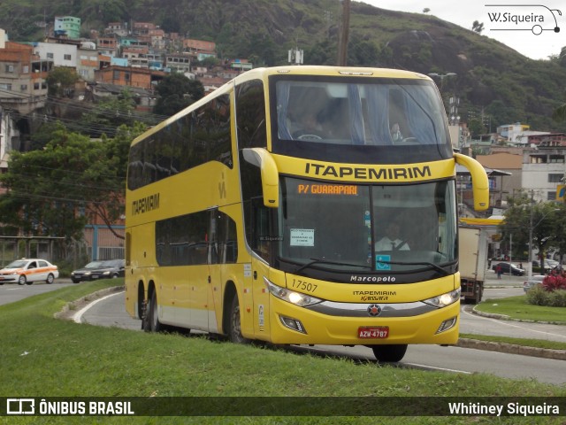 Viação Itapemirim 17507 na cidade de Vitória, Espírito Santo, Brasil, por Whitiney Siqueira. Número da foto: #6261182.