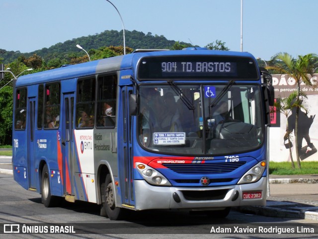 Viação Piracicabana 7196 na cidade de Praia Grande, São Paulo, Brasil, por Adam Xavier Rodrigues Lima. ID da foto: 6317043.