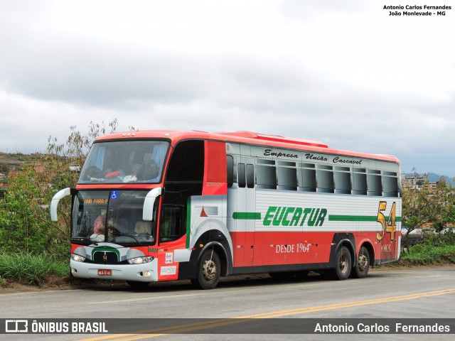Eucatur - Empresa União Cascavel de Transportes e Turismo 4429 na cidade de João Monlevade, Minas Gerais, Brasil, por Antonio Carlos Fernandes. Número da foto: #6316642.