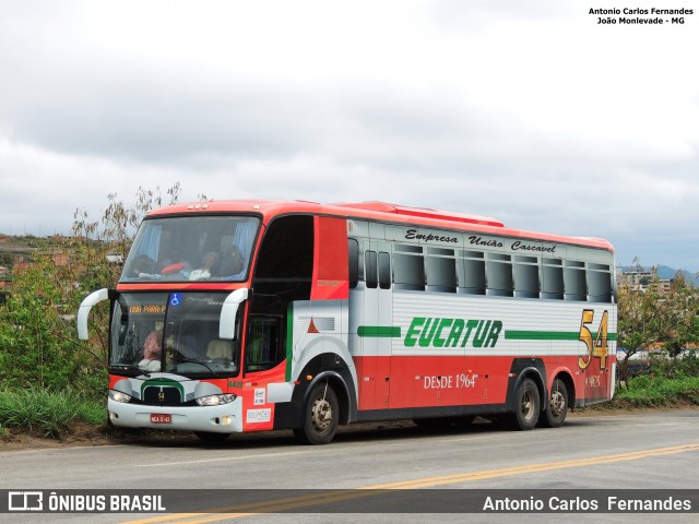 Eucatur - Empresa União Cascavel de Transportes e Turismo 4429 na cidade de João Monlevade, Minas Gerais, Brasil, por Antonio Carlos Fernandes. ID da foto: 6316642.