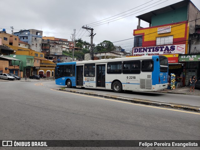 TUPI - Transportes Urbanos Piratininga 6 2218 na cidade de Diadema, São Paulo, Brasil, por Felipe Pereira Evangelista. Número da foto: #6316134.