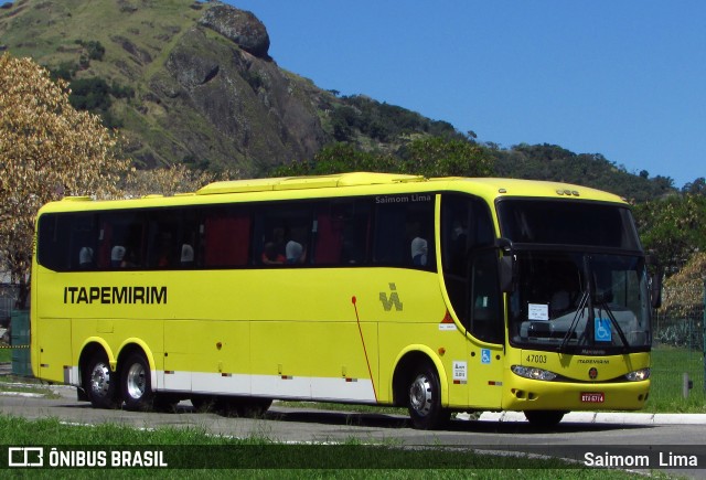 Viação Itapemirim 47003 na cidade de Vitória, Espírito Santo, Brasil, por Saimom  Lima. ID da foto: 6263037.