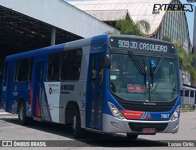 BR Mobilidade Baixada Santista 7807 na cidade de Guarujá, São Paulo, Brasil, por Lucas Cirilo. ID da foto: 6263007.