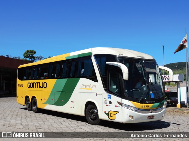 Empresa Gontijo de Transportes 18875 na cidade de João Monlevade, Minas Gerais, Brasil, por Antonio Carlos Fernandes. ID da foto: 6264433.