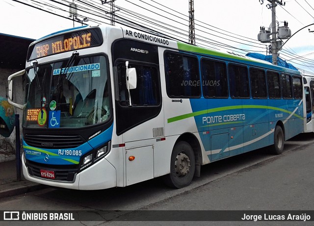 Viação Ponte Coberta RJ 190.085 na cidade de Rio de Janeiro, Rio de Janeiro, Brasil, por Jorge Lucas Araújo. Número da foto: #6264918.