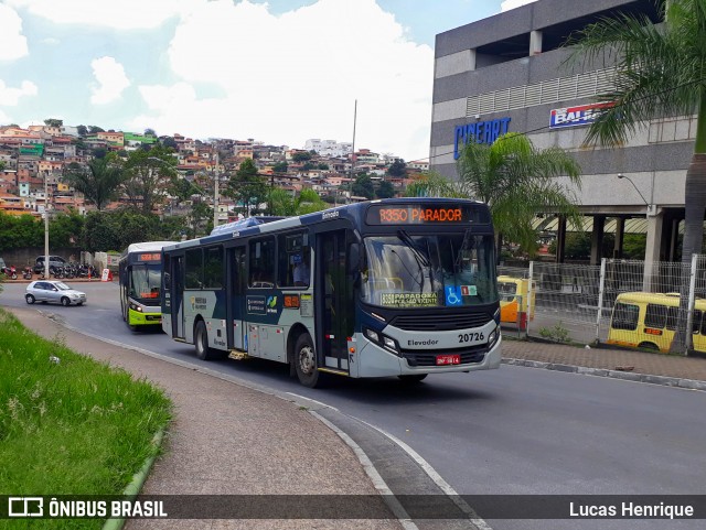 SM Transportes 20726 na cidade de Belo Horizonte, Minas Gerais, Brasil, por Lucas Henrique . ID da foto: 6265125.