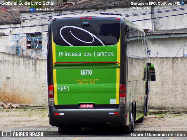 Expresso Princesa dos Campos 5851 na cidade de Curitiba, Paraná, Brasil, por Gabriel Giacomin de Lima. Número da foto: #6266424.
