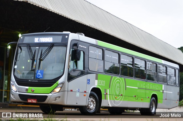 Viação Garcia 8303 na cidade de Maringá, Paraná, Brasil, por José Melo. ID da foto: 6266891.