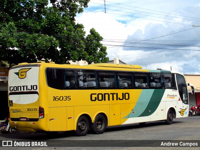 Empresa Gontijo de Transportes 16035 na cidade de Pirapora, Minas Gerais, Brasil, por Andrew Campos. ID da foto: 6268357.