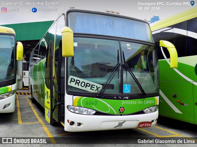 Expresso Princesa dos Campos 6040 na cidade de Curitiba, Paraná, Brasil, por Gabriel Giacomin de Lima. Número da foto: #6268328.