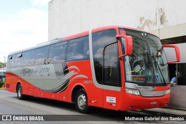Empresa de Ônibus Pássaro Marron 5911 na cidade de Campinas, São Paulo, Brasil, por Matheus Gabriel dos Santos. Número da foto: #6268367.