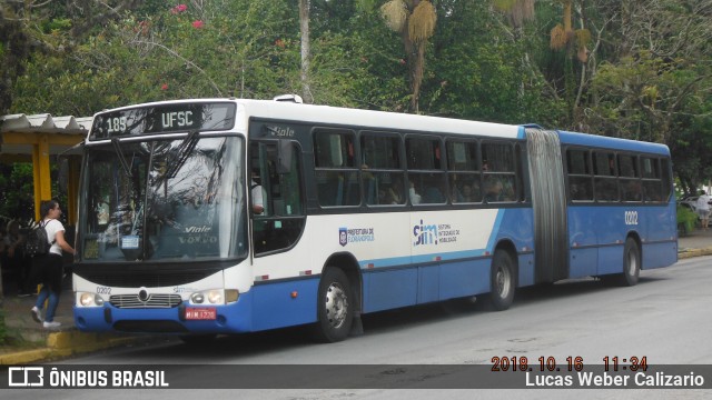 Transol Transportes Coletivos 0202 na cidade de Florianópolis, Santa Catarina, Brasil, por Lucas Weber Calizario. Número da foto: #6269685.