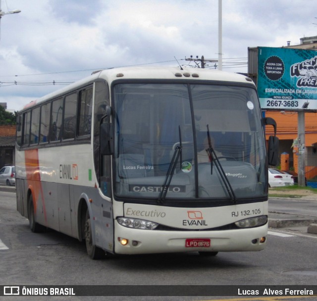 Evanil Transportes e Turismo RJ 132.105 na cidade de Nova Iguaçu, Rio de Janeiro, Brasil, por Lucas Alves Ferreira. Número da foto: #6269273.
