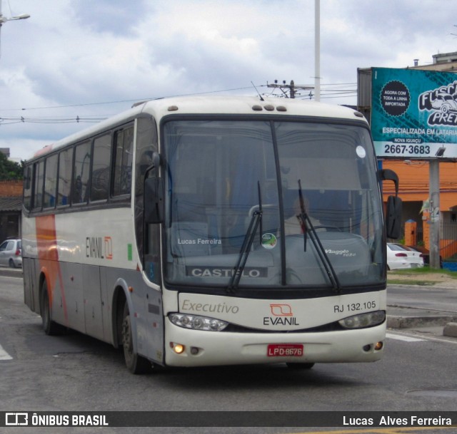 Evanil Transportes e Turismo RJ 132.105 na cidade de Nova Iguaçu, Rio de Janeiro, Brasil, por Lucas Alves Ferreira. ID da foto: 6269273.