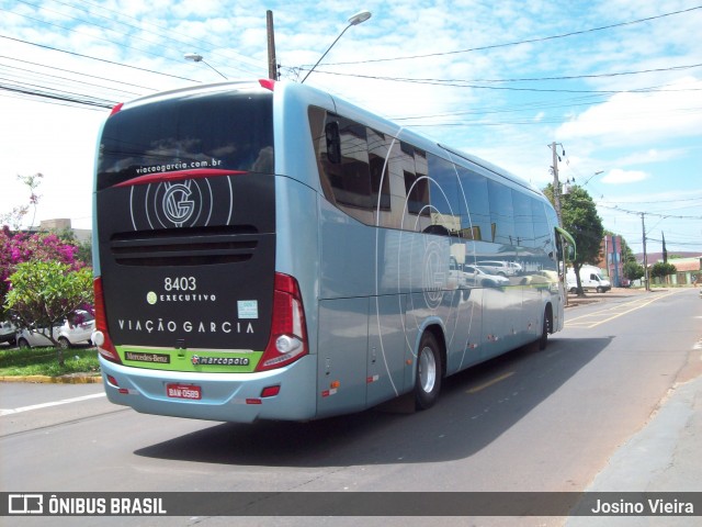 Viação Garcia 8403 na cidade de Apucarana, Paraná, Brasil, por Josino Vieira. ID da foto: 6268936.