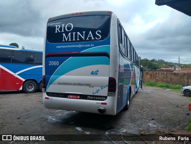 Expresso Rio Minas 2060 na cidade de Entre Rios de Minas, Minas Gerais, Brasil, por Rubens  Faria. Número da foto: #6271663.