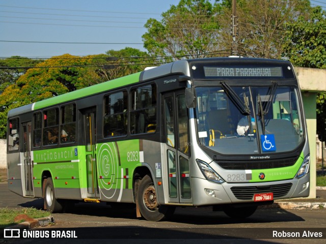 Viação Garcia 8283 na cidade de Paranavaí, Paraná, Brasil, por Robson Alves. Número da foto: #6272541.
