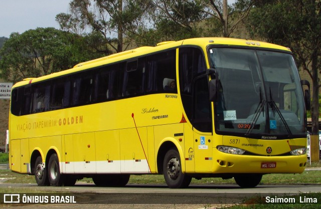 Viação Itapemirim 5871 na cidade de Manhuaçu, Minas Gerais, Brasil, por Saimom  Lima. ID da foto: 6272300.