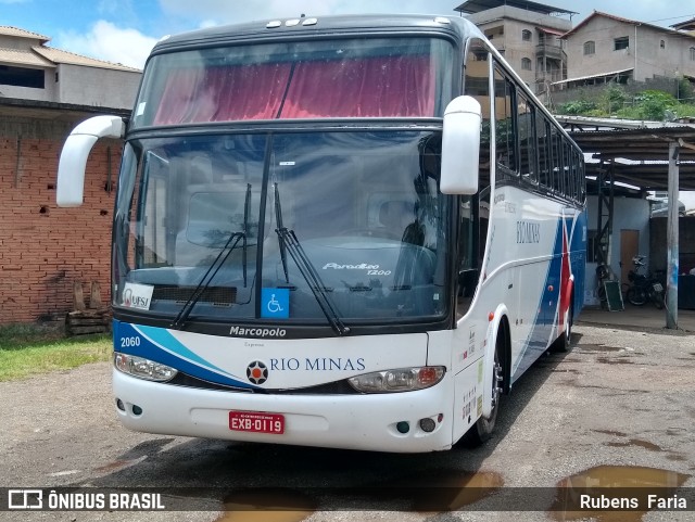 Expresso Rio Minas 2060 na cidade de Entre Rios de Minas, Minas Gerais, Brasil, por Rubens  Faria. Número da foto: #6271659.