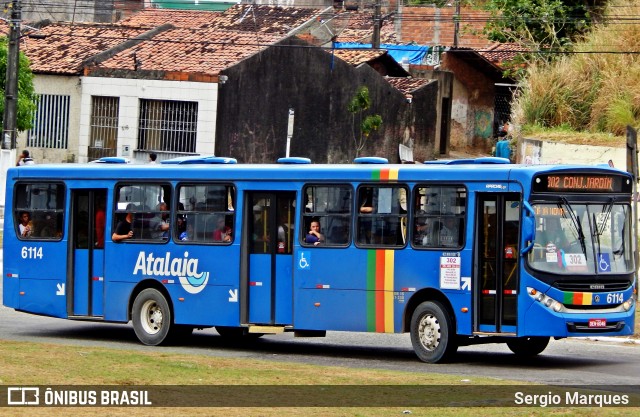 Viação Atalaia Transportes 6114 na cidade de Aracaju, Sergipe, Brasil, por Sergio Marques . ID da foto: 6319322.