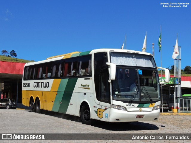 Empresa Gontijo de Transportes 12270 na cidade de João Monlevade, Minas Gerais, Brasil, por Antonio Carlos Fernandes. Número da foto: #6336640.